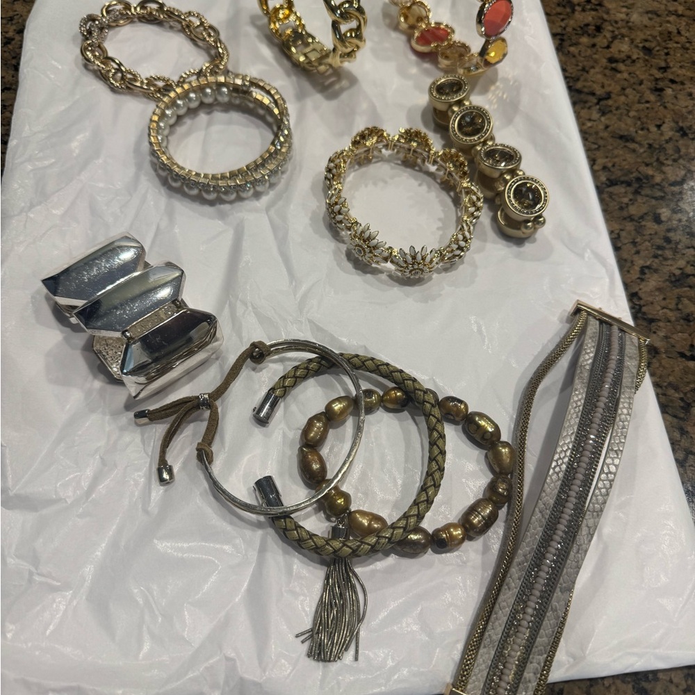 Elegant Gold and Silver Jewelry Set